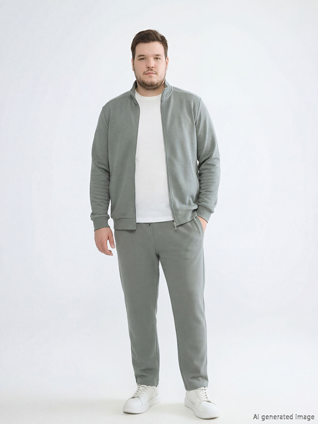 Haki Standart Kalıp Erkek Eşofman Altı-1