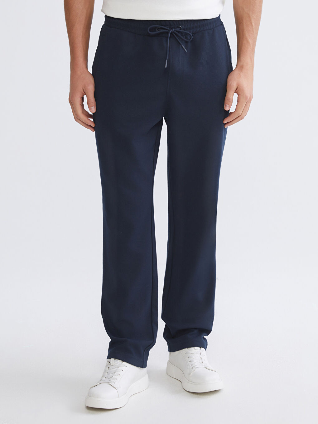 Lacivert Standart Kalıp Erkek Eşofman Altı-2