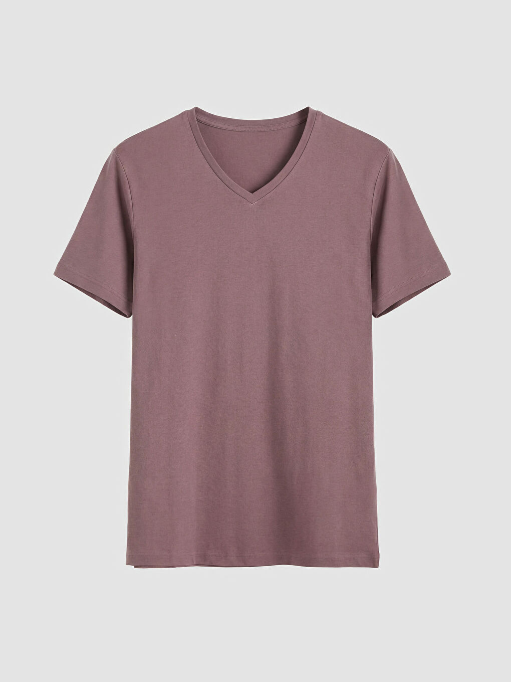 Mürdüm V Yaka Erkek Tişört