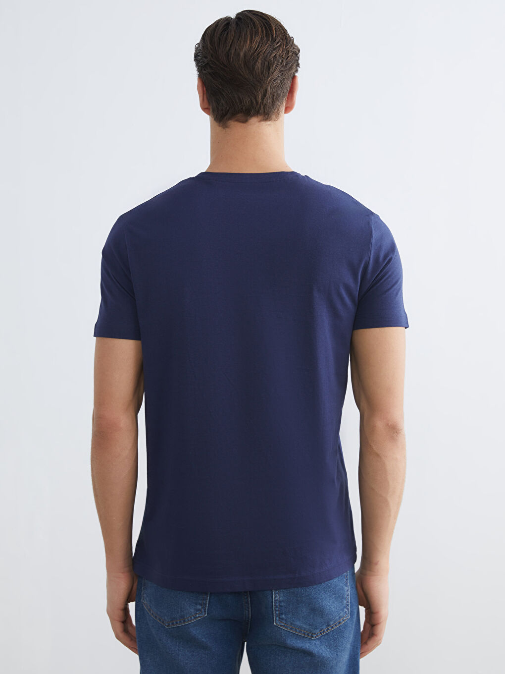 V-Neck Short Sleeve Jersey Men's T-Shirt-3