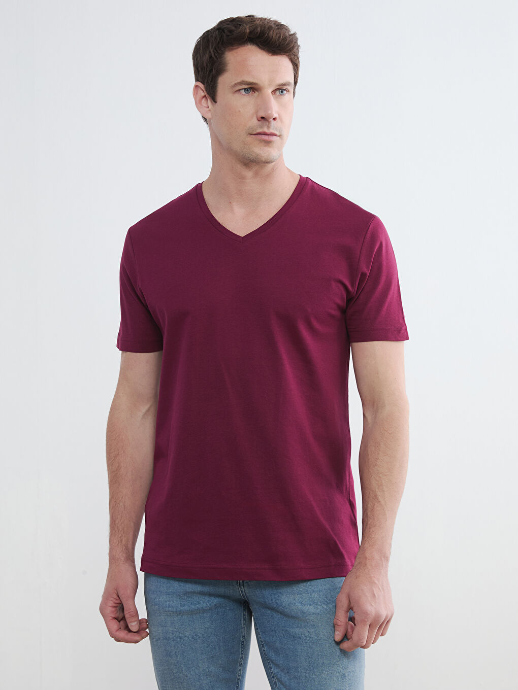 V Neck Jersey Men's T-Shirt
