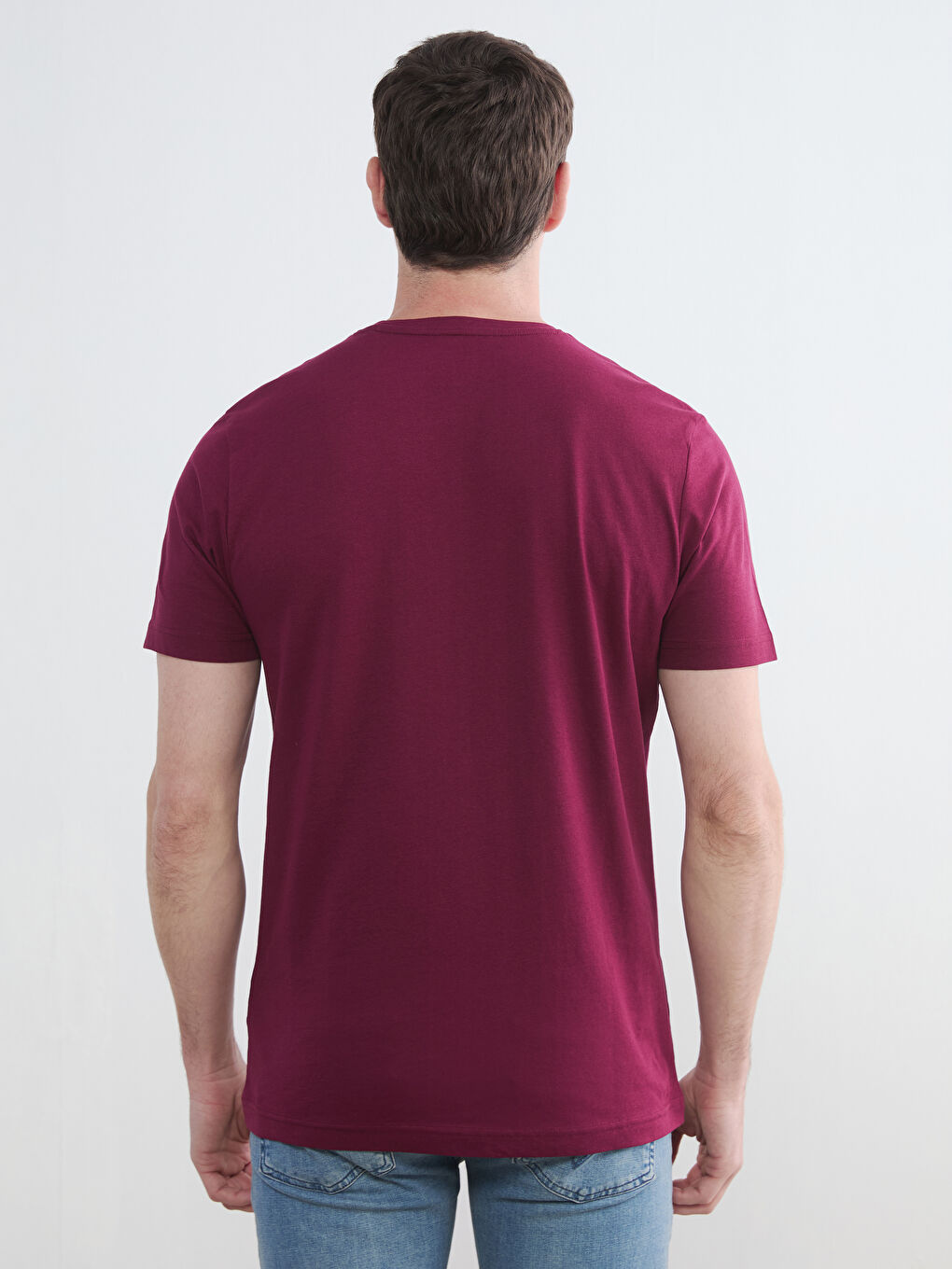 V Neck Jersey Men's T-Shirt-3