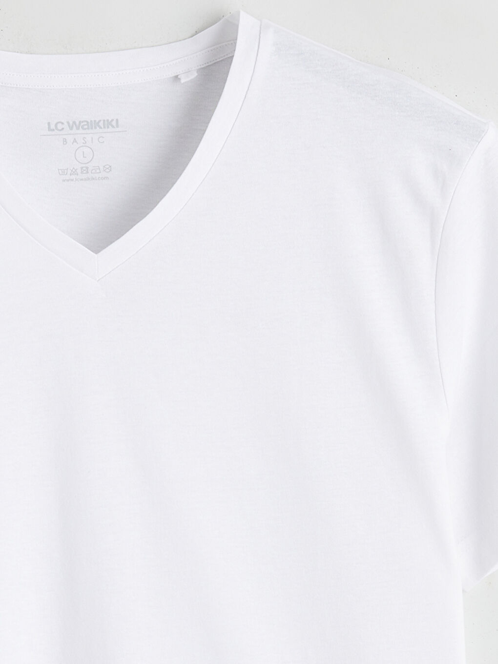 V Neck Plain Men's T-Shirt-18