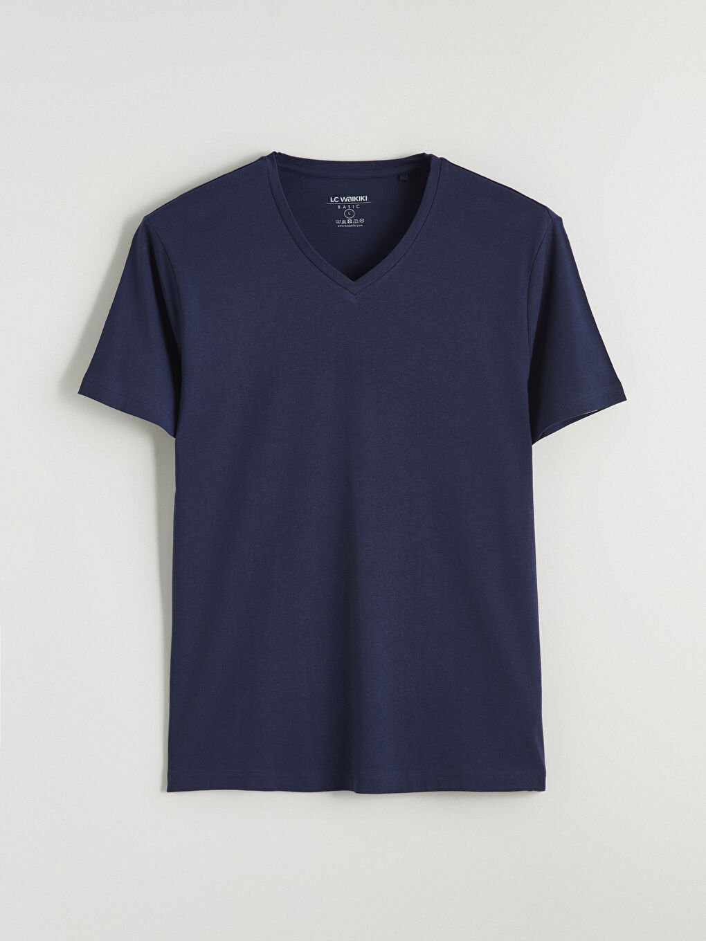 V-Neck Short Sleeve Jersey Men's T-Shirt-4