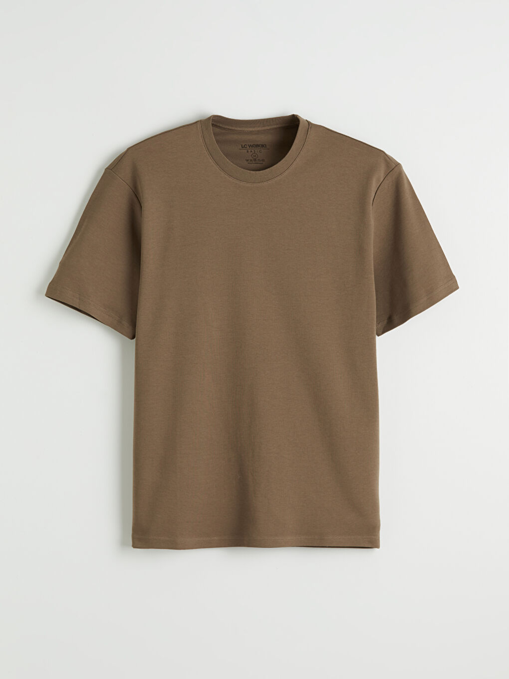 Kahverengi Bisiklet Yaka Erkek Tişört