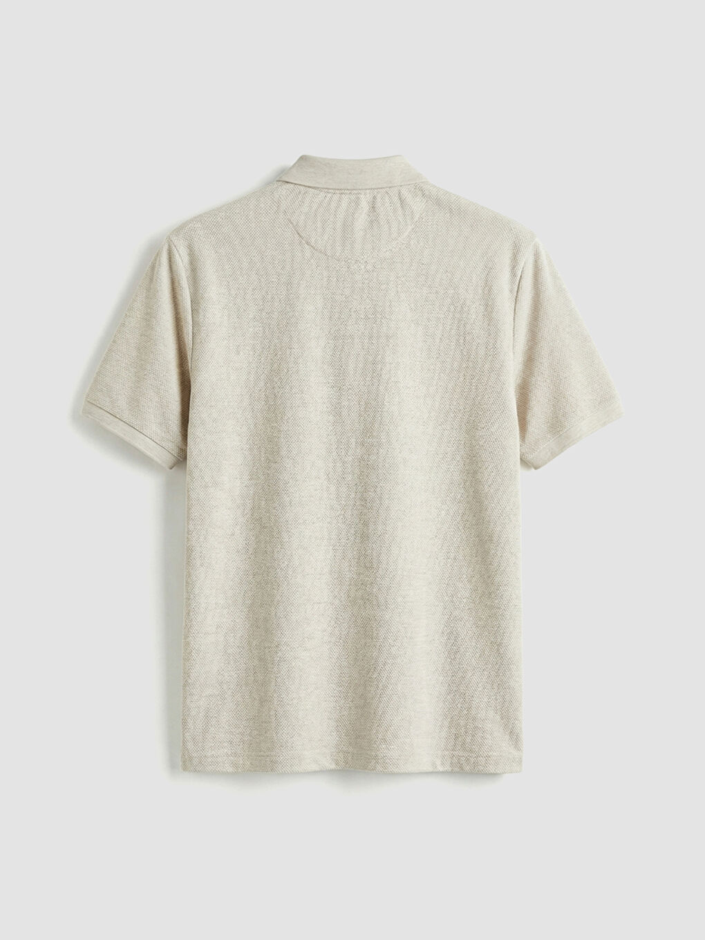 Bej Polo Yaka Erkek Penye Tişört-5