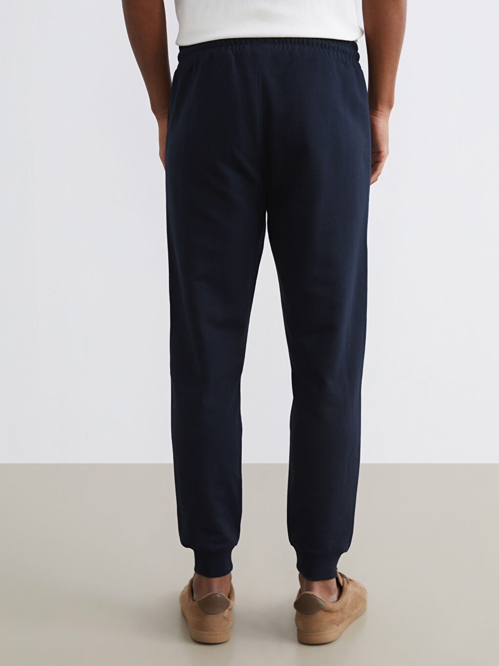 Lacivert Standart Kalıp Fermuarlı Cepli Erkek Jogger Eşofman Altı-3