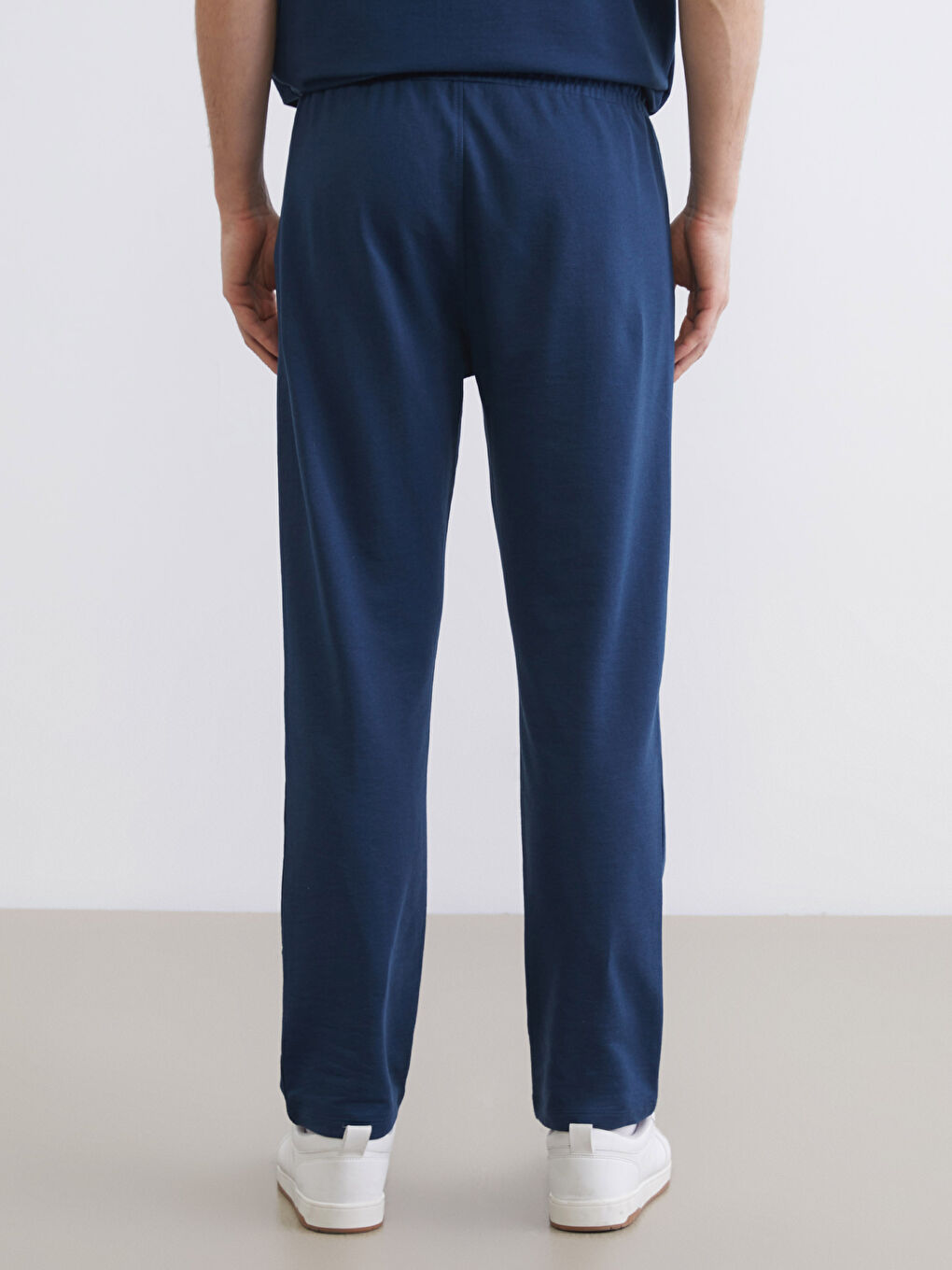 Petrol Standart Kalıp Erkek Eşofman Altı-3