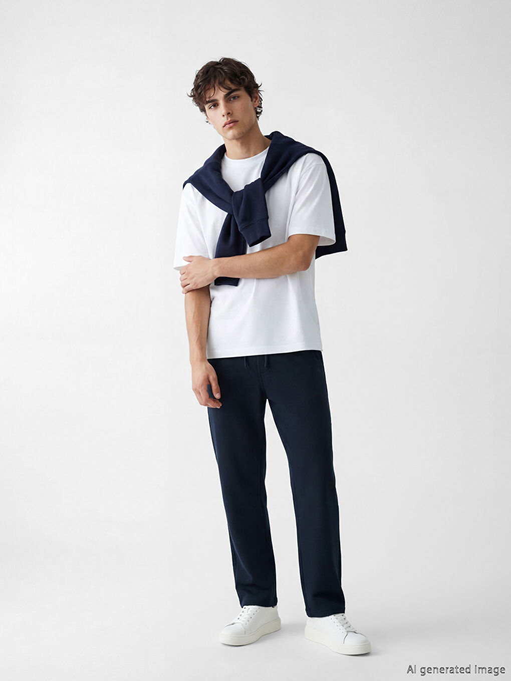 Lacivert Standart Kalıp Erkek Eşofman Altı