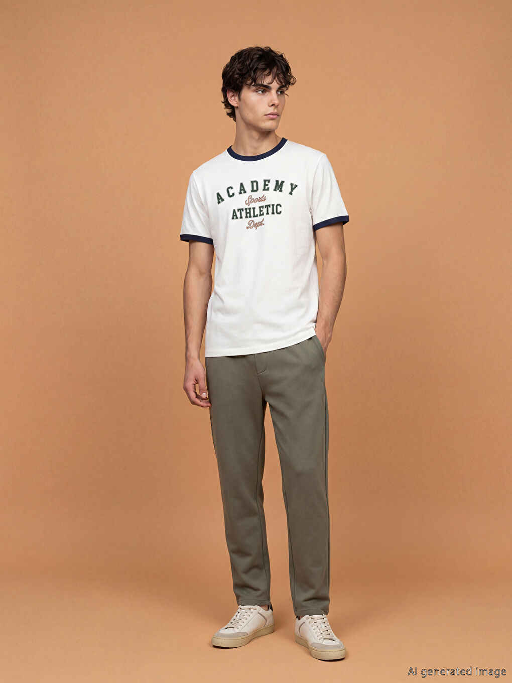 Haki Standart Kalıp Erkek Eşofman Altı