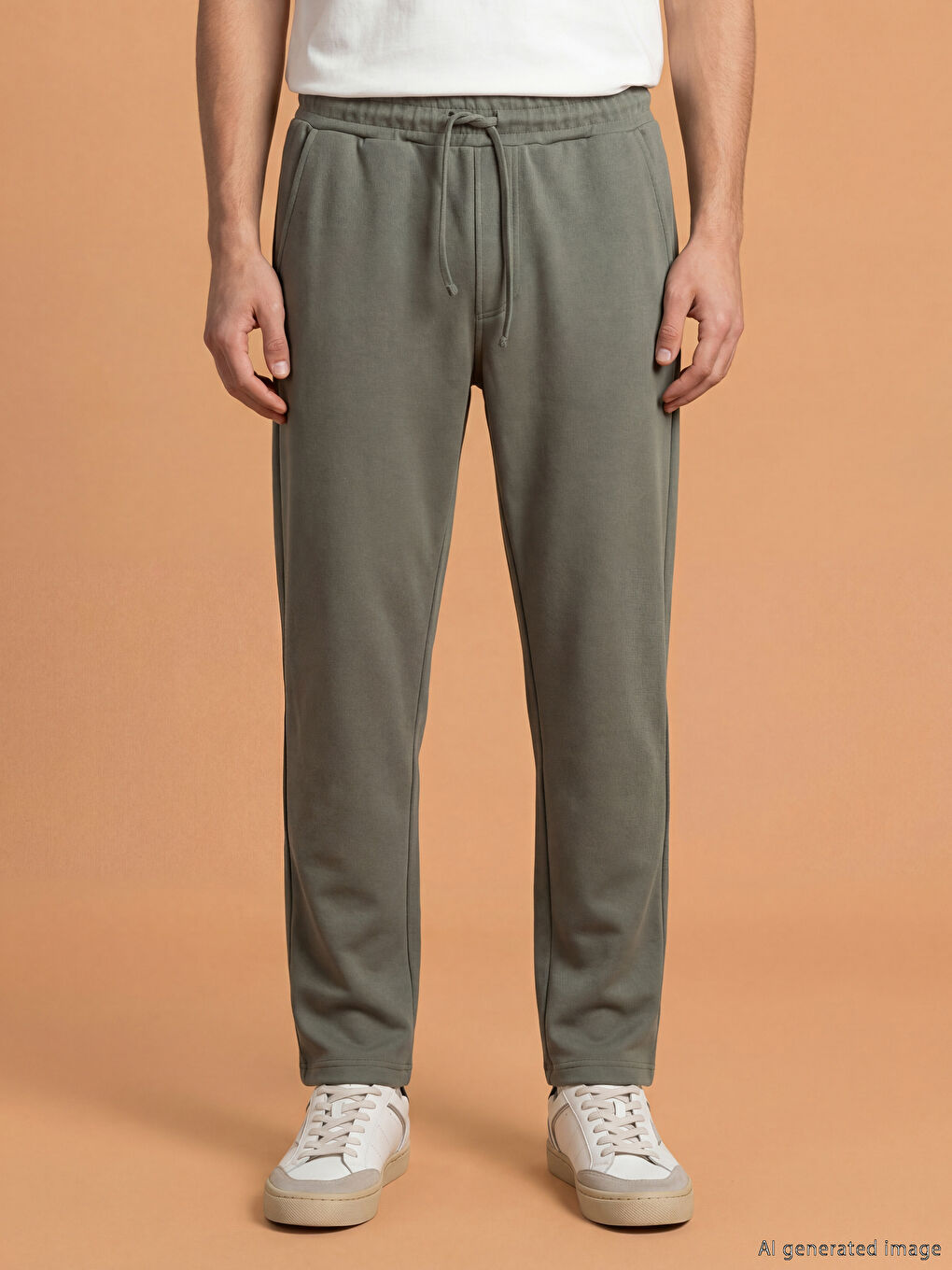 Haki Standart Kalıp Erkek Eşofman Altı-1