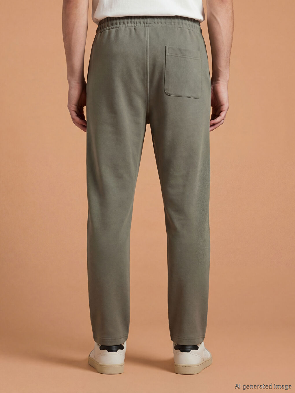 Haki Standart Kalıp Erkek Eşofman Altı-3