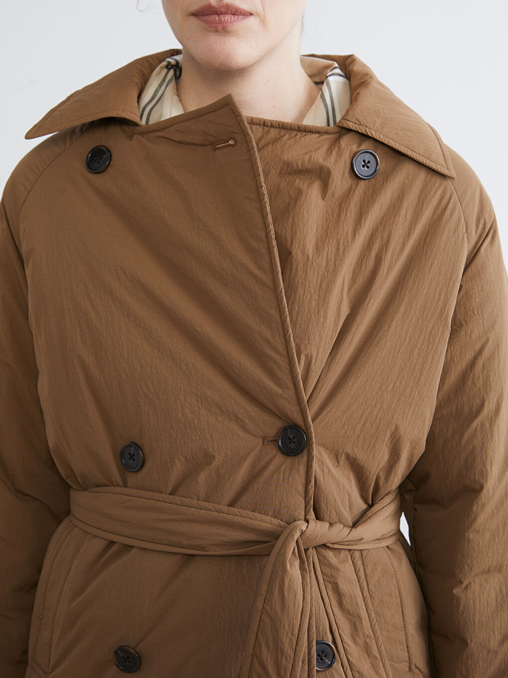 Shirt Collar Women's Puffer Jacket-2