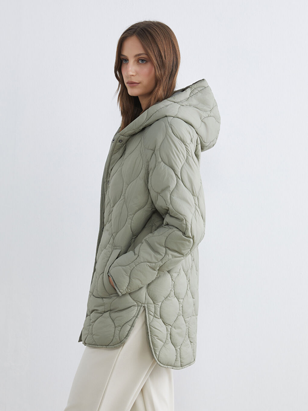 Woman GREEN Puffer Coat