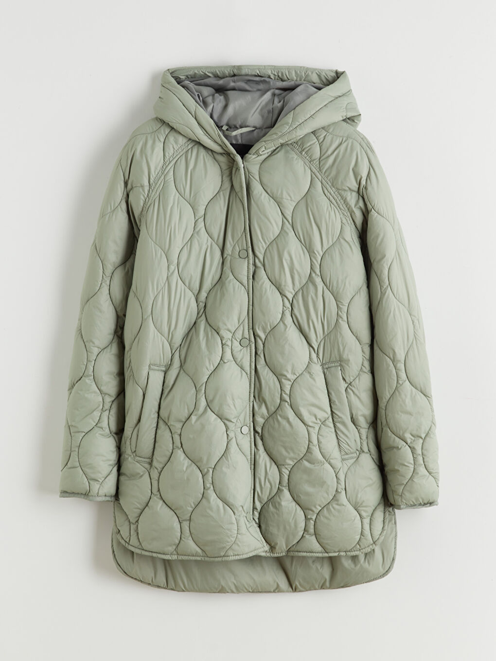Woman GREEN Puffer Coat-5