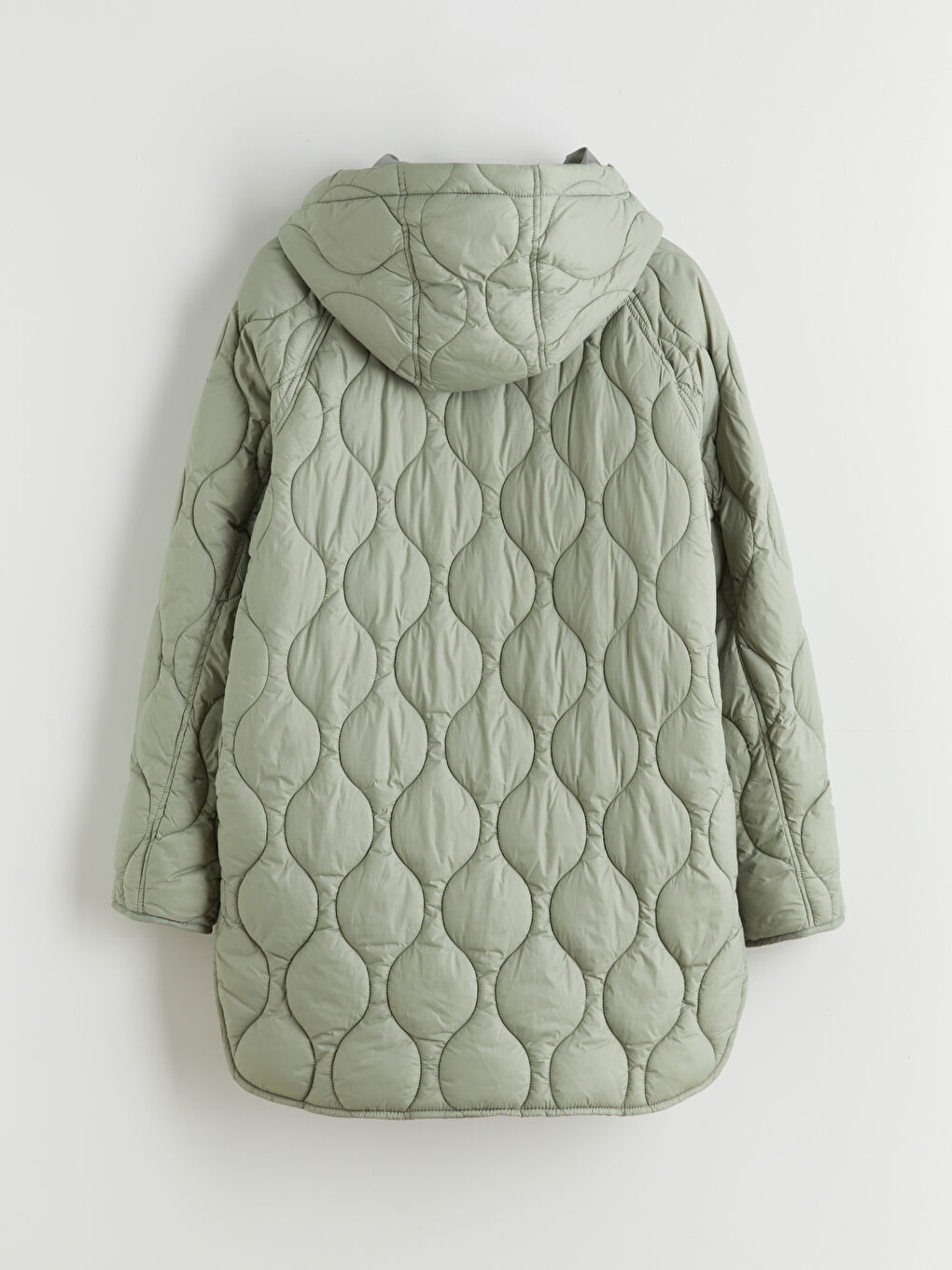 Woman GREEN Puffer Coat-6