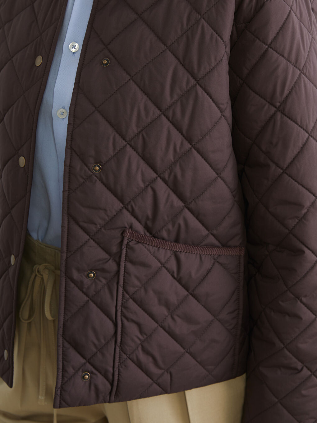 Velvet Collar Quilted Women's Puffer Jacket-2