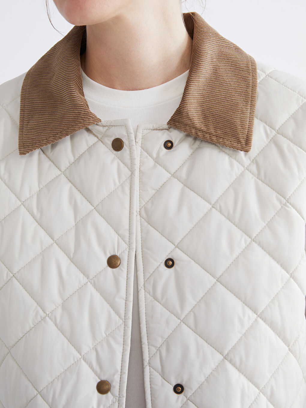 Velvet-Collar Quilted Puffer Jacket-2