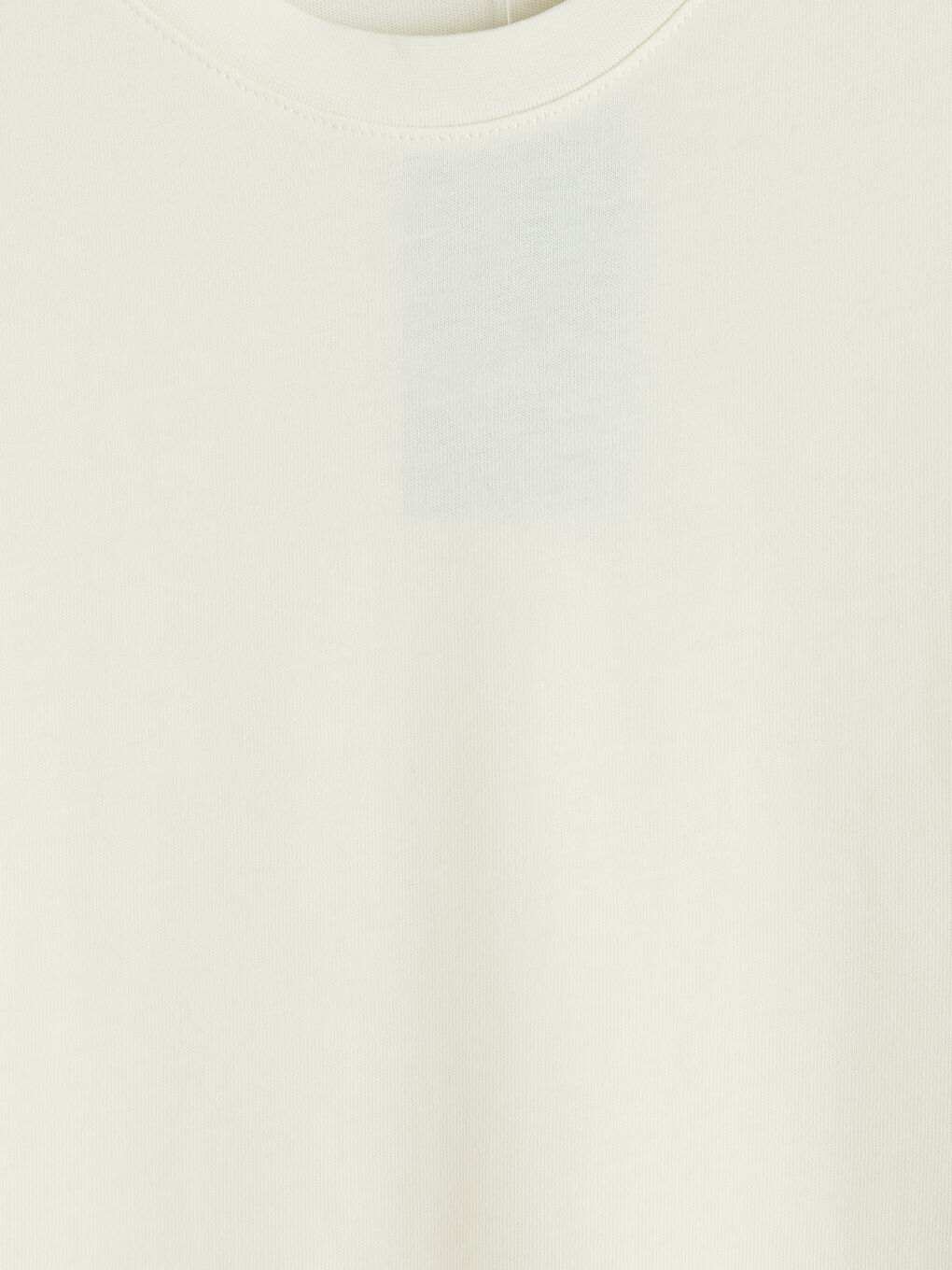 Ekru Bisiklet Yaka Erkek Tişört-2