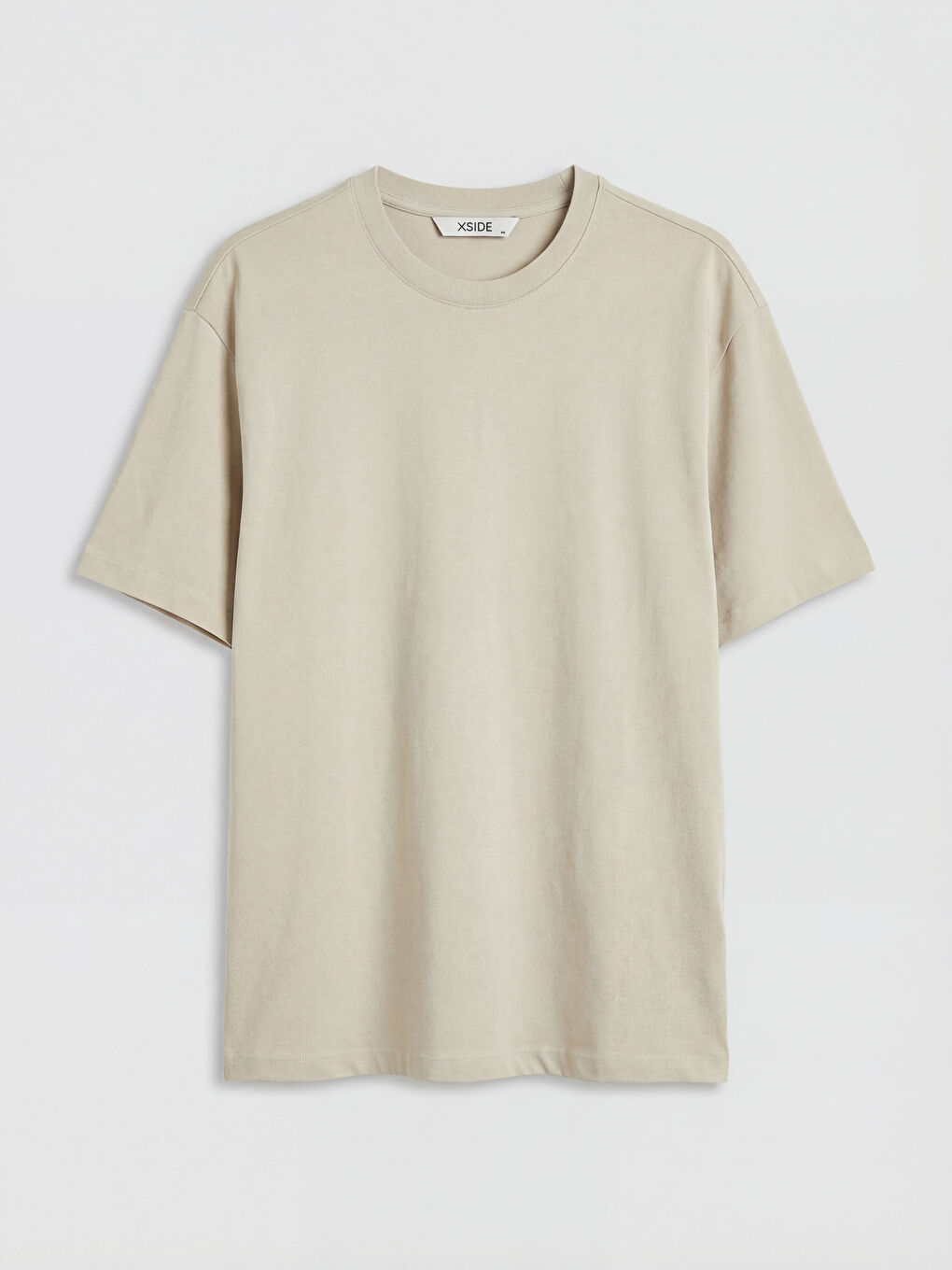 Gri Bisiklet Yaka Erkek Tişört