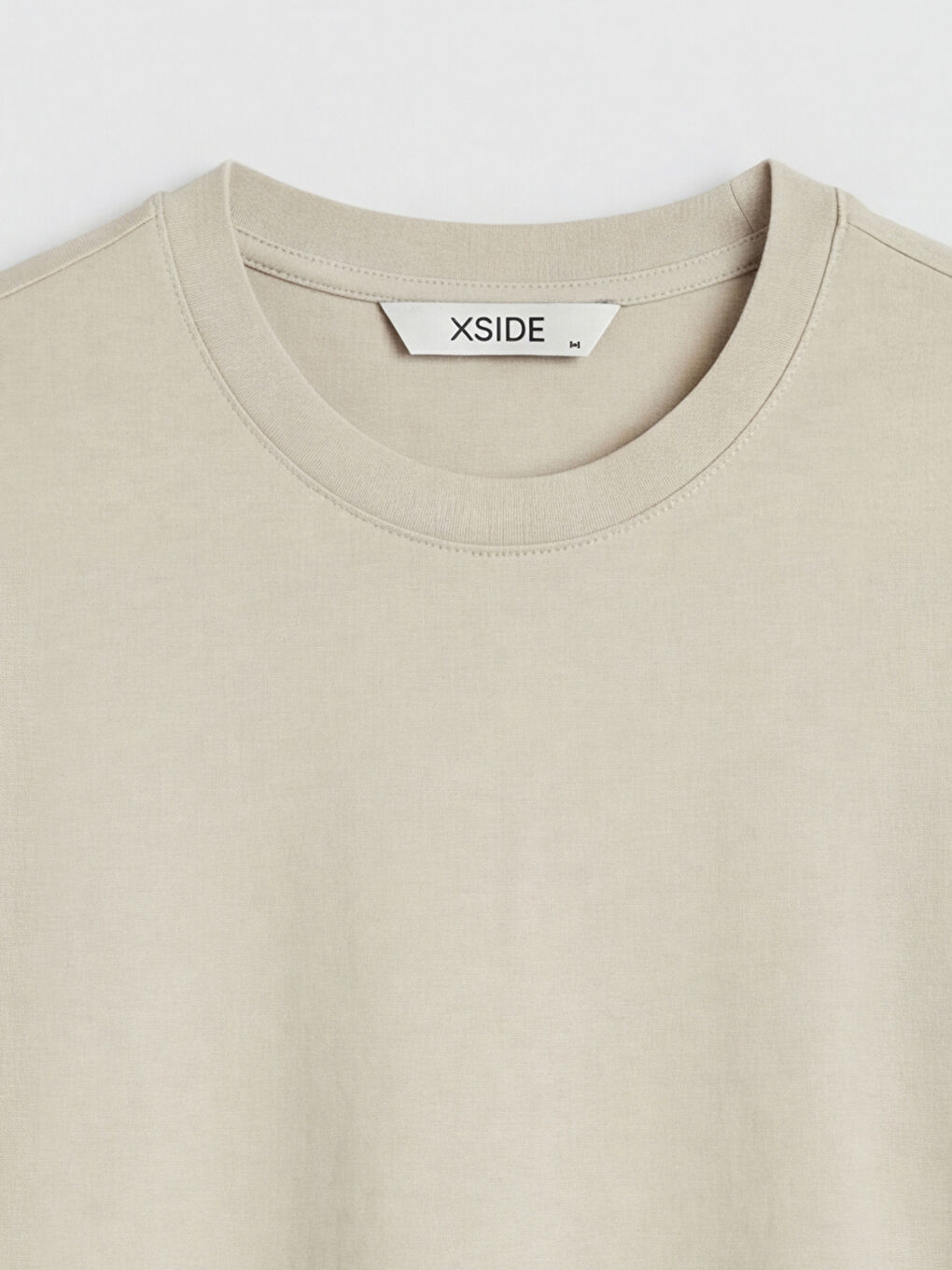 Gri Bisiklet Yaka Erkek Tişört-2