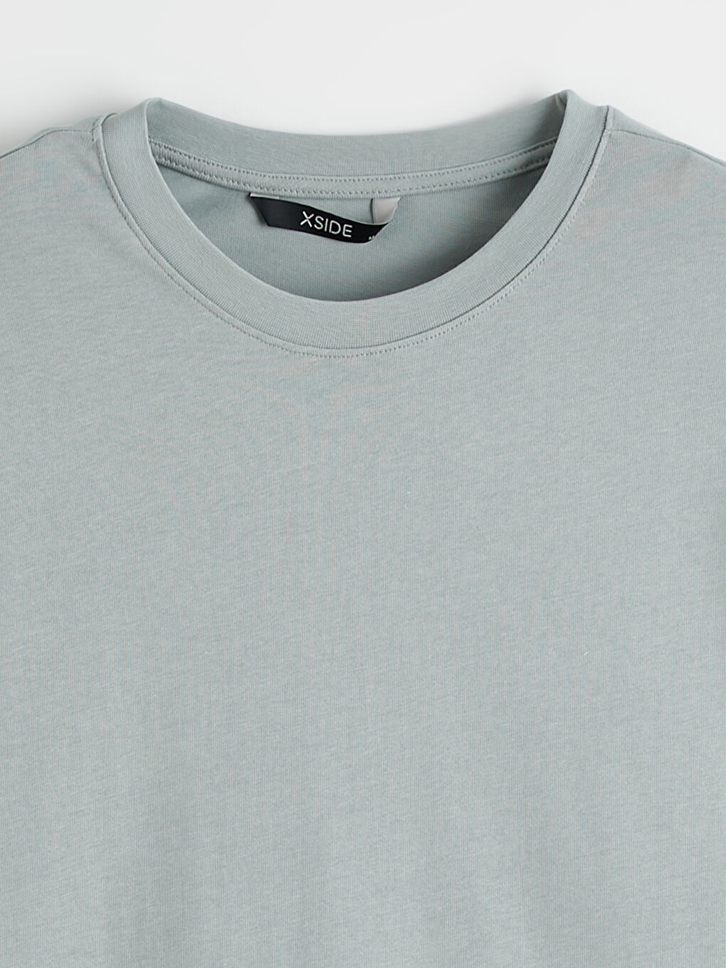 Yeşil Bisiklet Yaka Erkek Tişört-4