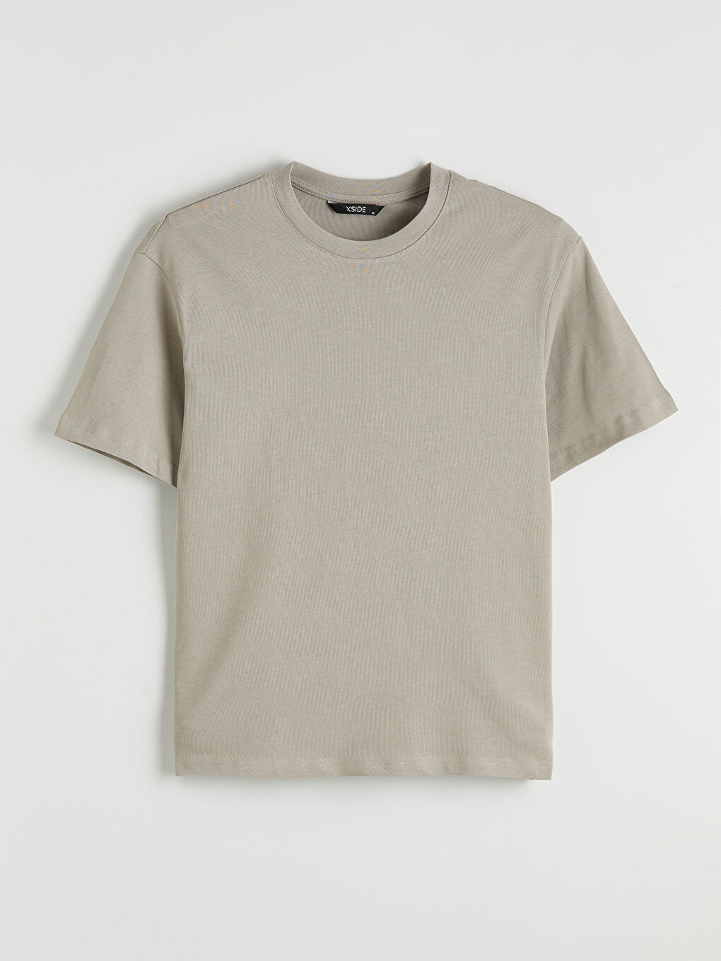 Gri Bisiklet Yaka Erkek Tişört