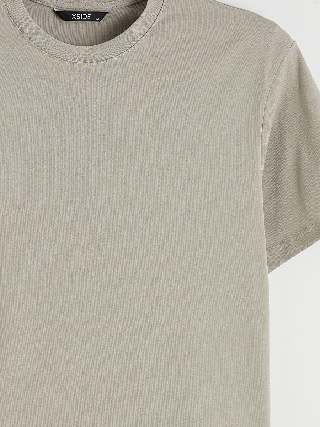 Gri Bisiklet Yaka Erkek Tişört-2