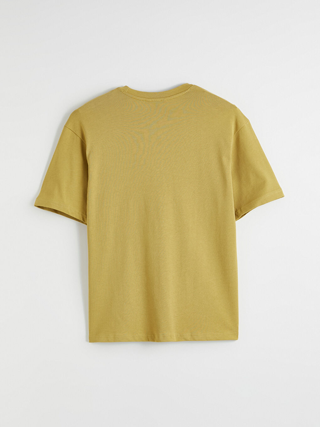 Yeşil Bisiklet Yaka Erkek Tişört-5