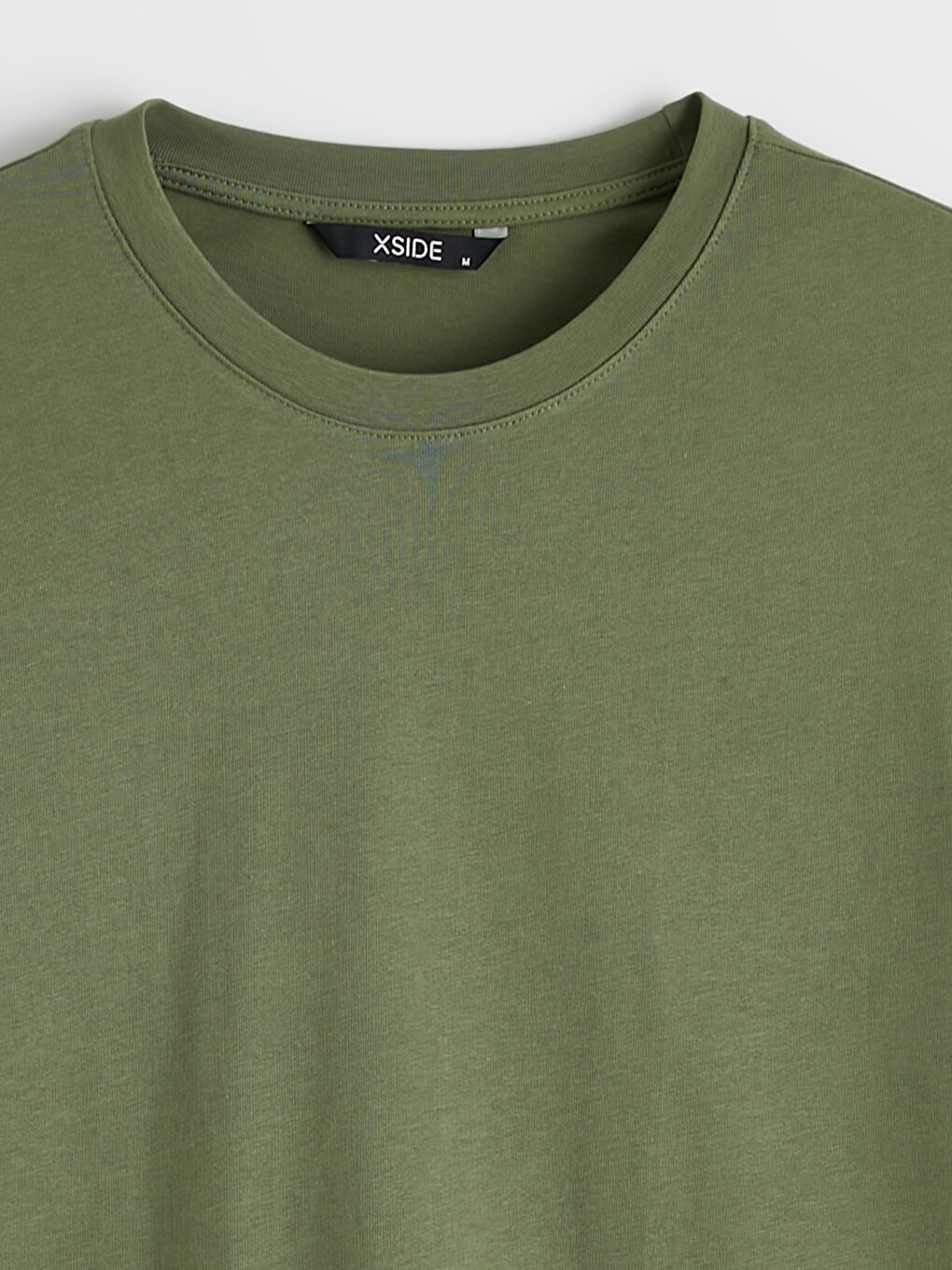 Haki Bisiklet Yaka Erkek Tişört-5