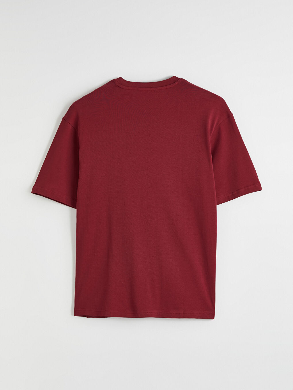 Bordo Bisiklet Yaka Erkek Tişört-6