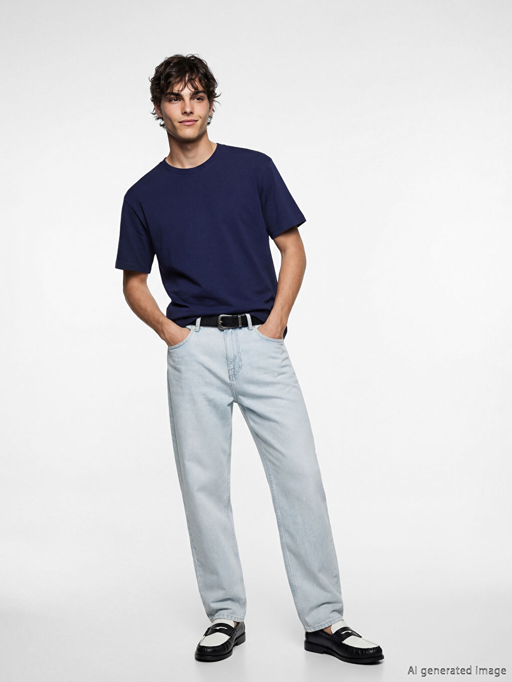 Muškarac TAMNO PLAVA Majica kratkih rukava-1