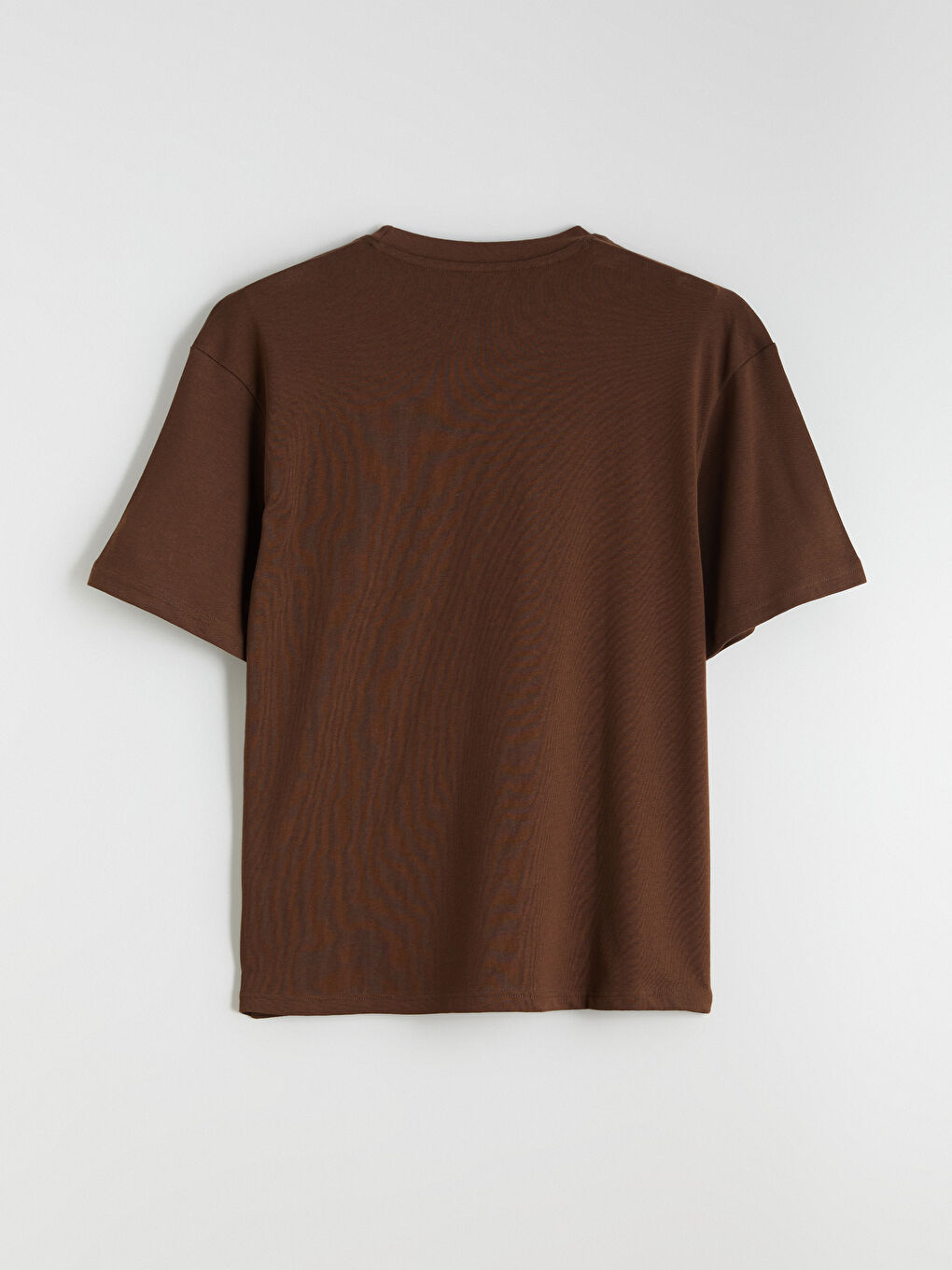 Kahverengi Bisiklet Yaka Erkek Tişört-5