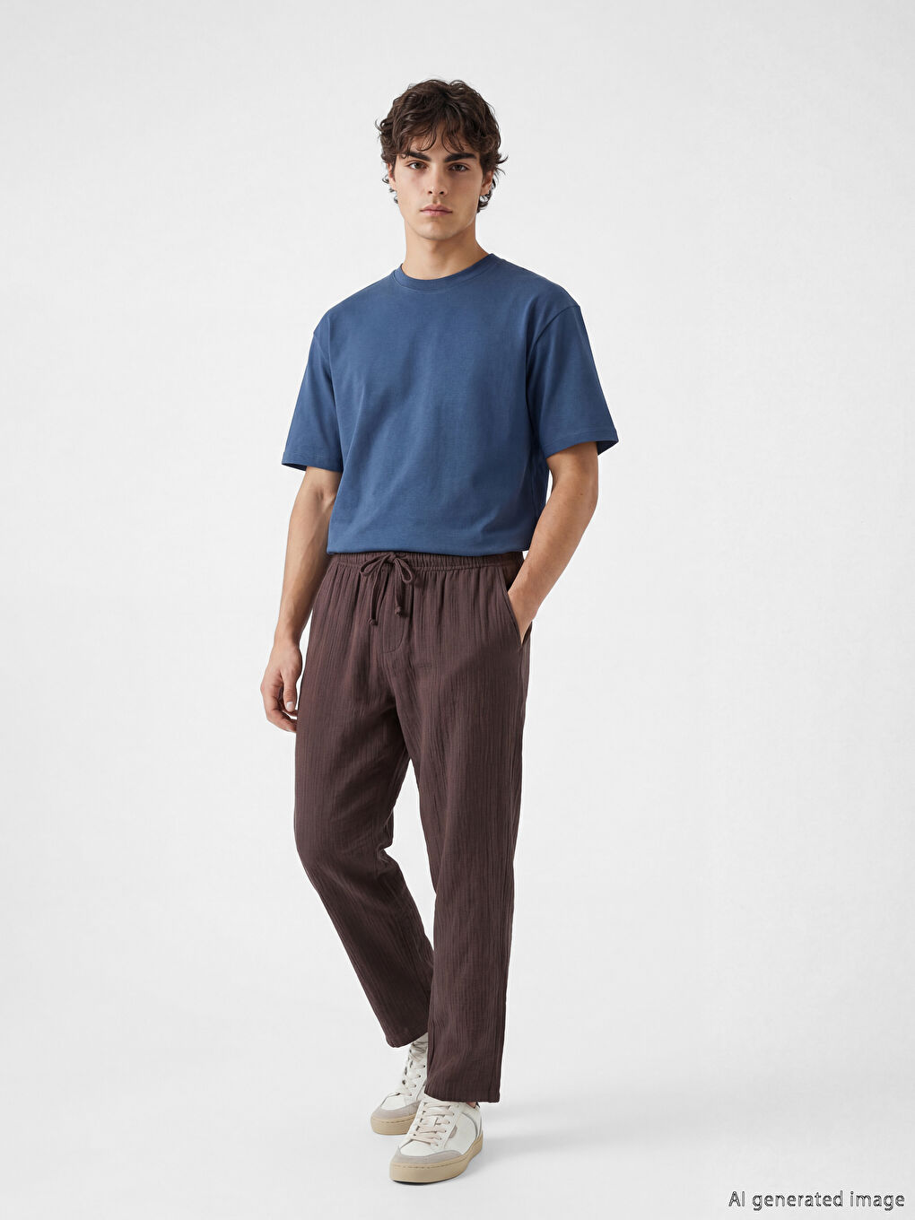 მამაკაცები მუქი ლურჯი მაისურები და ზედები-1