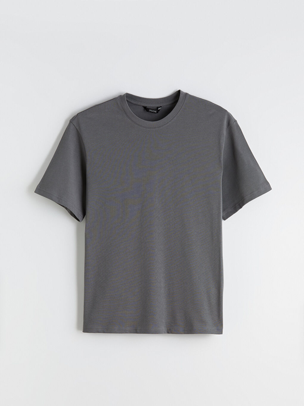 Gri Bisiklet Yaka Erkek Tişört-4