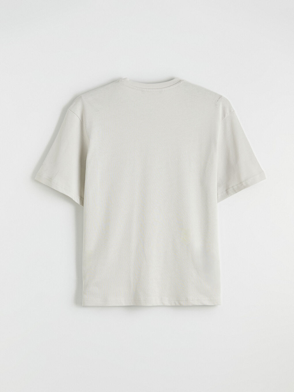 Bej Bisiklet Yaka Erkek Tişört-6