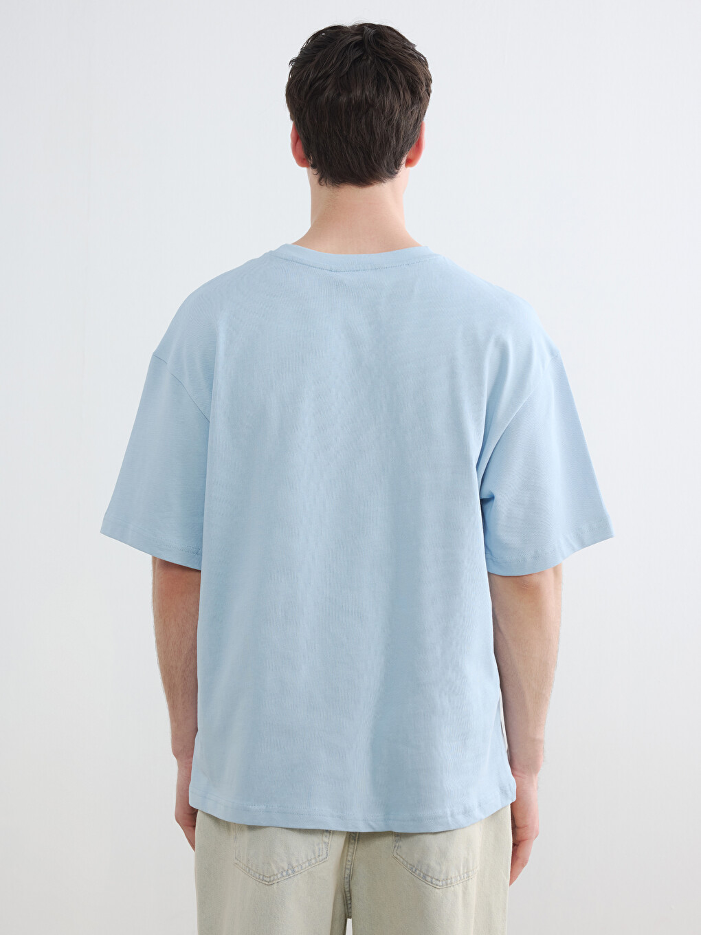 Mavi Loose Fit Basic Kalın  Tişört-5