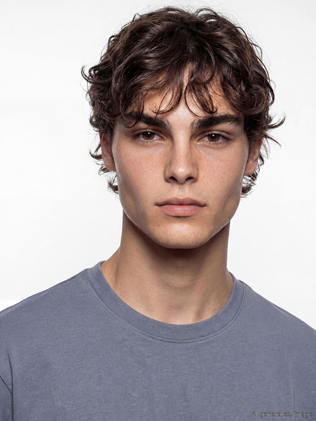 İndigo Loose Fit Basic Kalın  Tişört-2