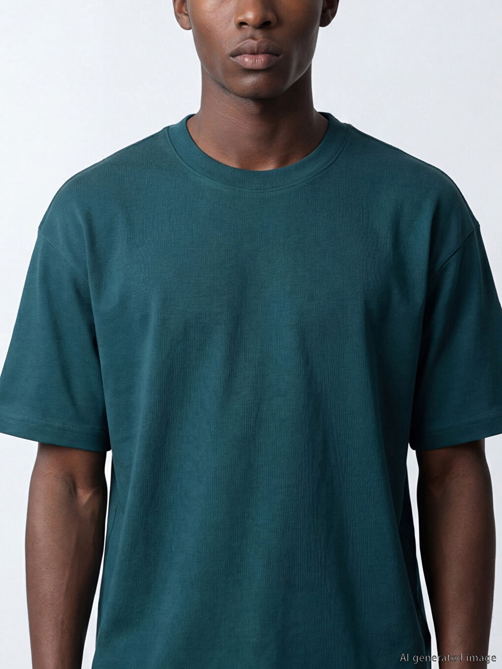 100% Cotton Boxy Fit Basic Thick T-Shirt-1