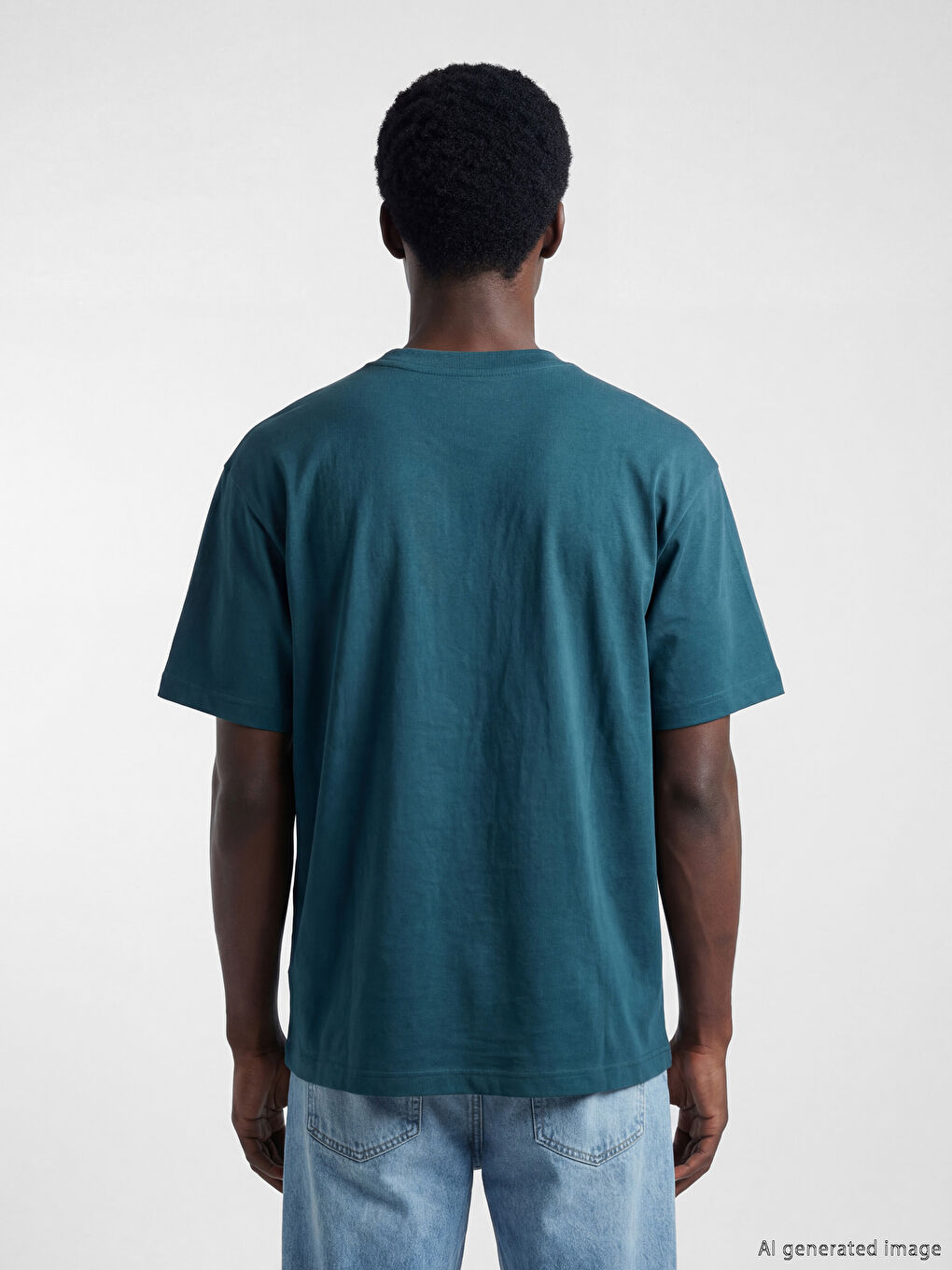 100% Cotton Boxy Fit Basic Thick T-Shirt-2