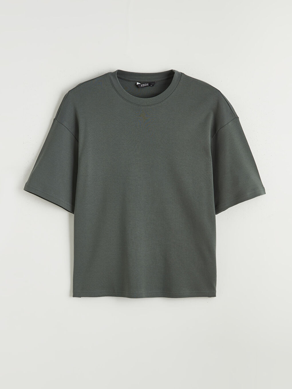 Yeşil Bisiklet Yaka Erkek Tişört-4