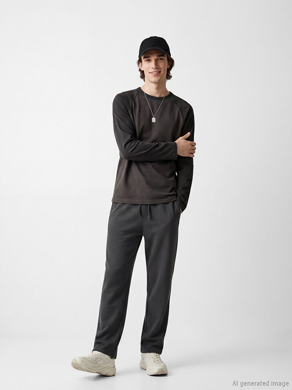 Antrasit Loose Fit Erkek Eşofman Altı