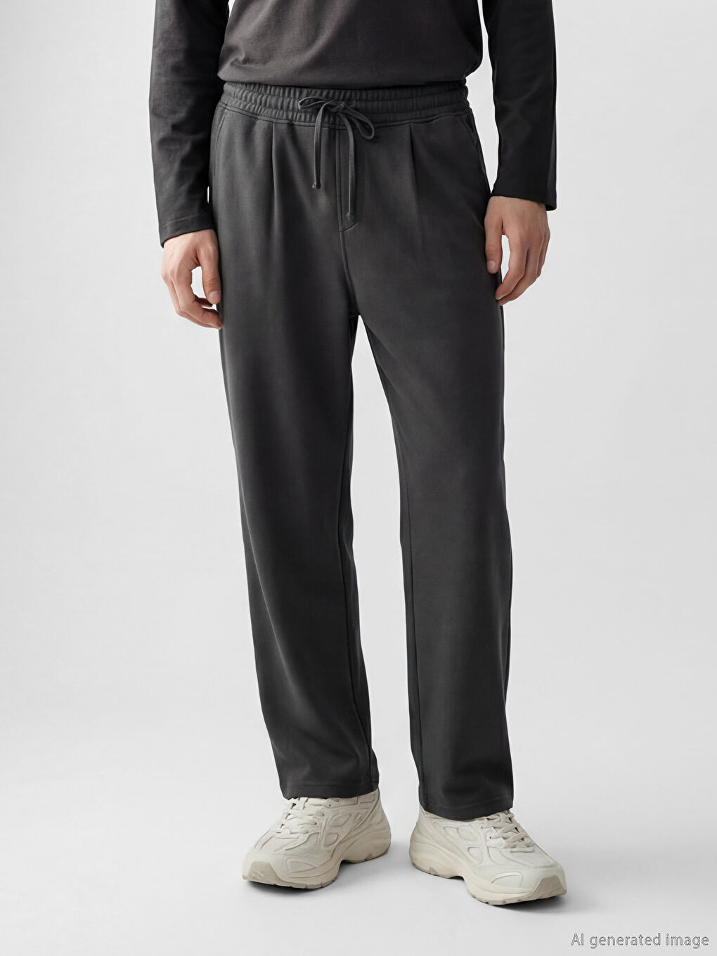 Antrasit Loose Fit Erkek Eşofman Altı-1