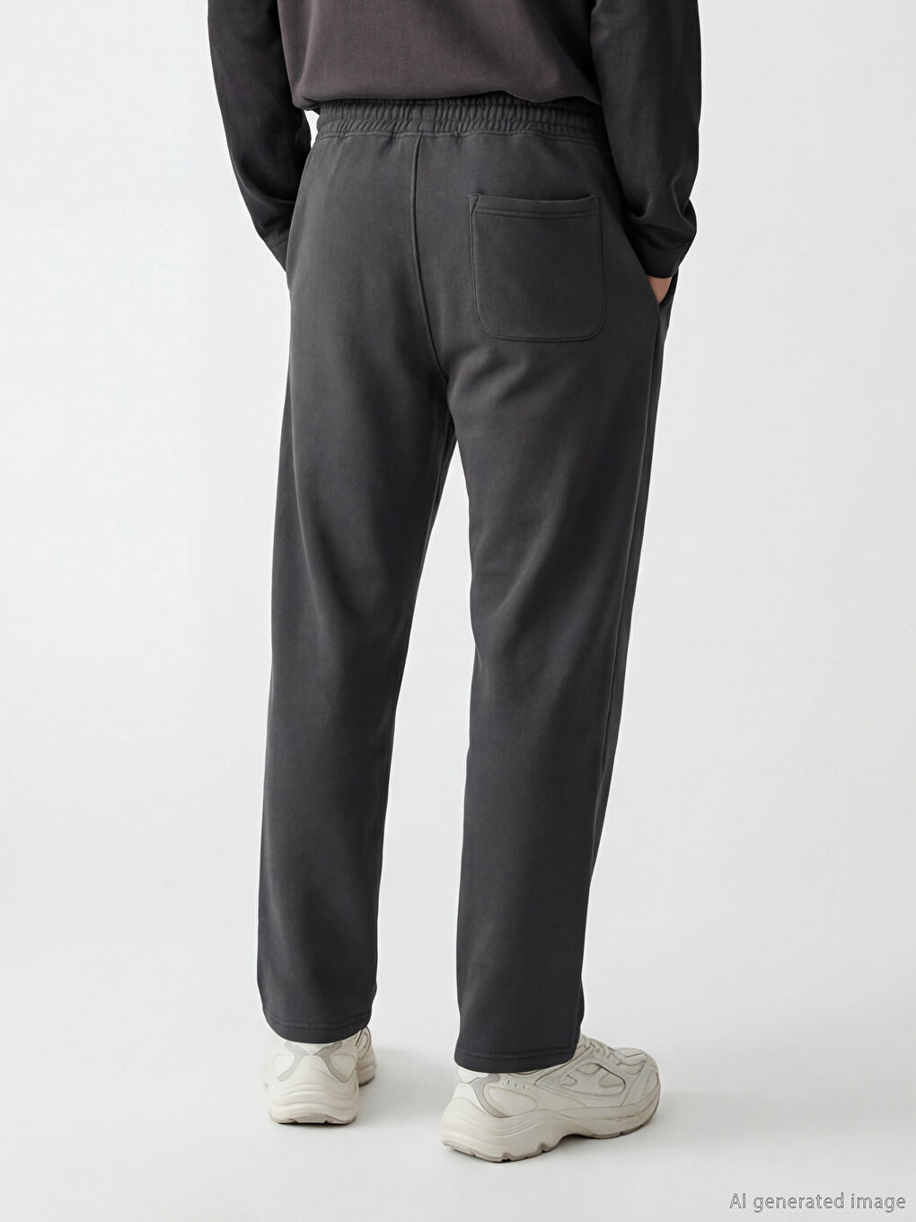 Antrasit Loose Fit Erkek Eşofman Altı-2