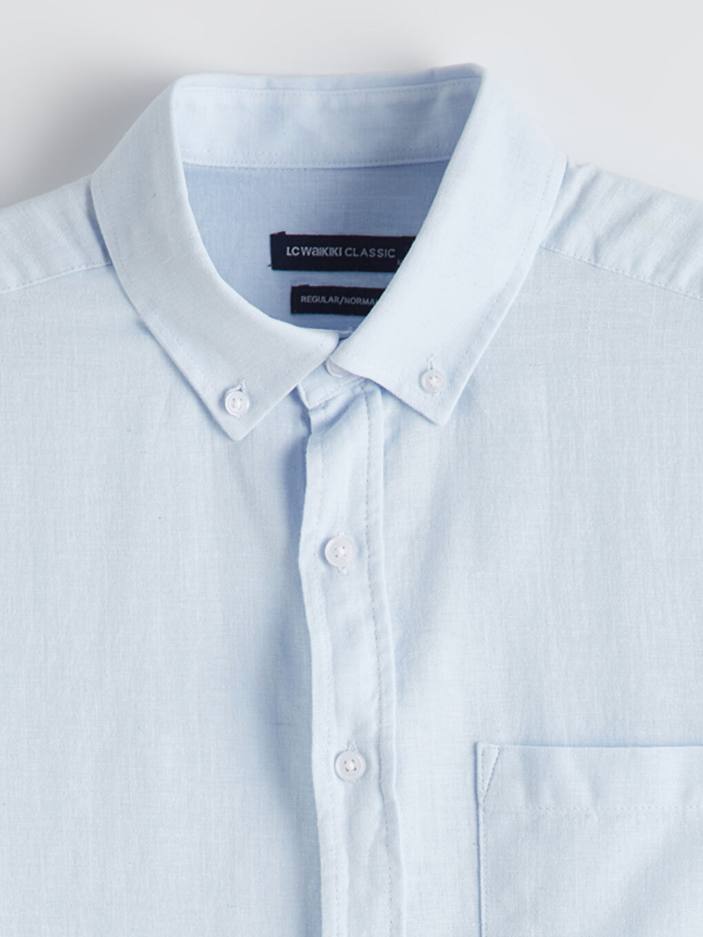 Mavi Regular Fit Keten Karışımlı Erkek Gömlek-5