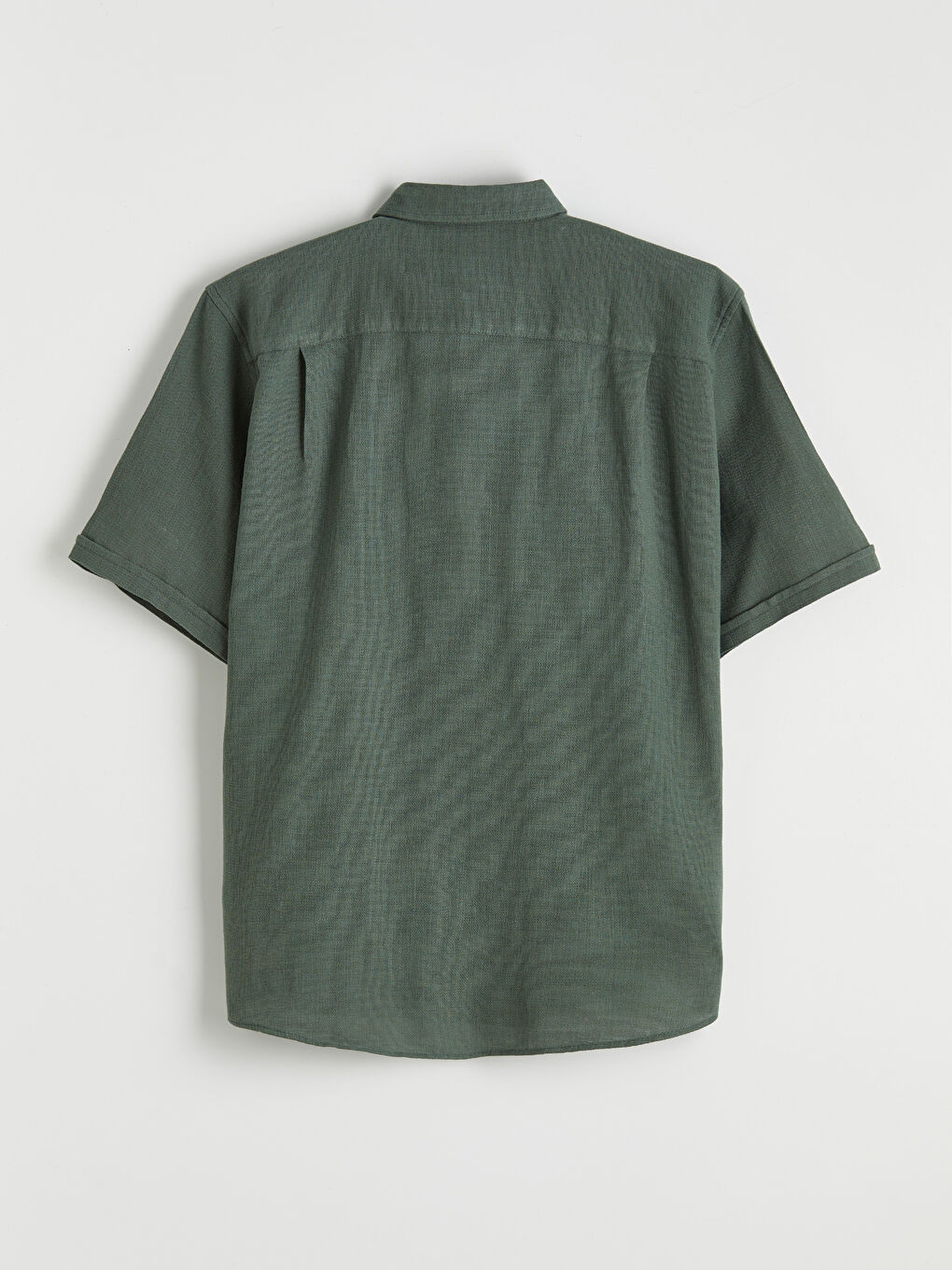 Yeşil Regular Fit Poplin Erkek Gömlek-1