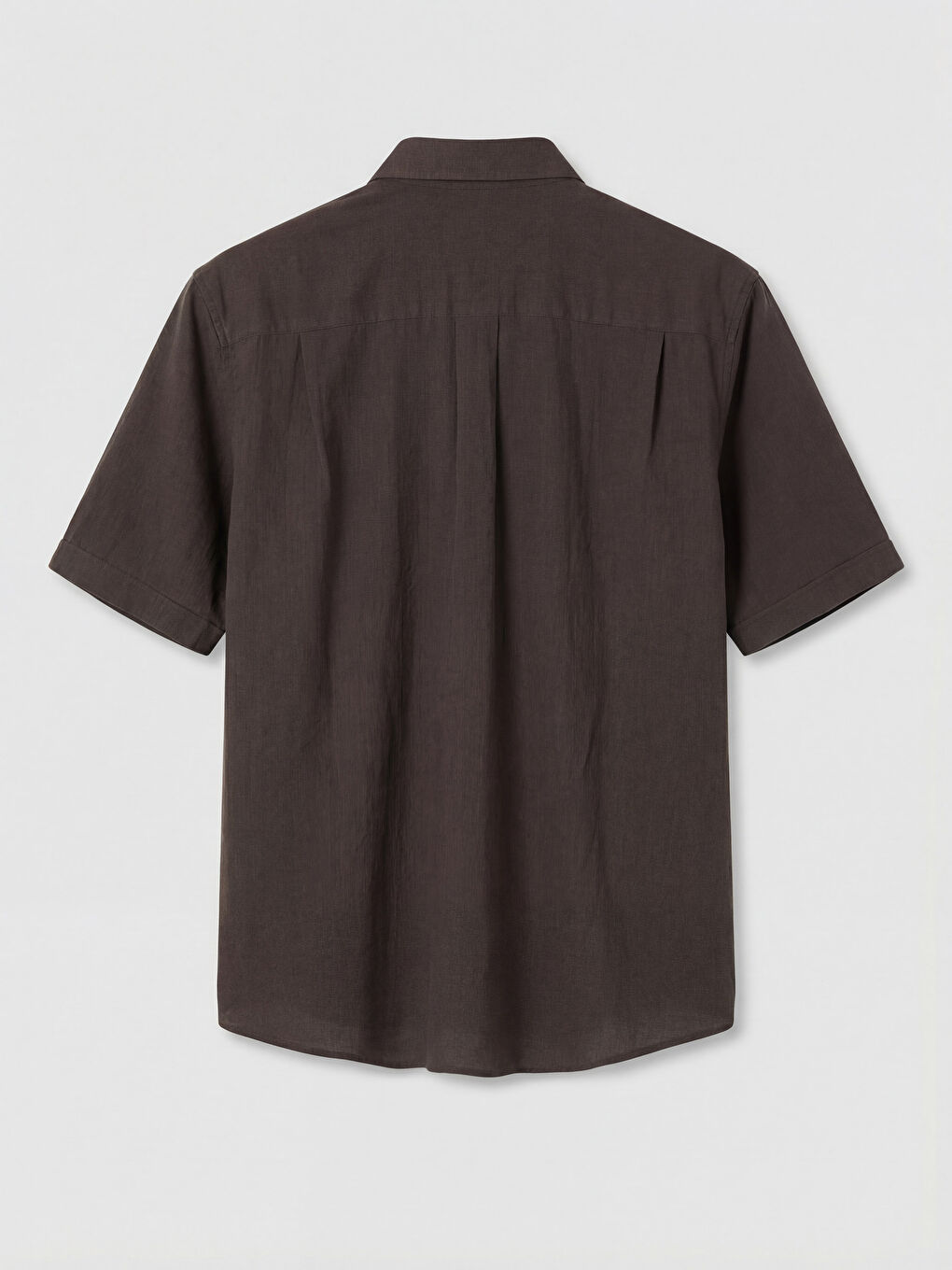 Kahverengi Regular Fit Poplin Erkek Gömlek-5