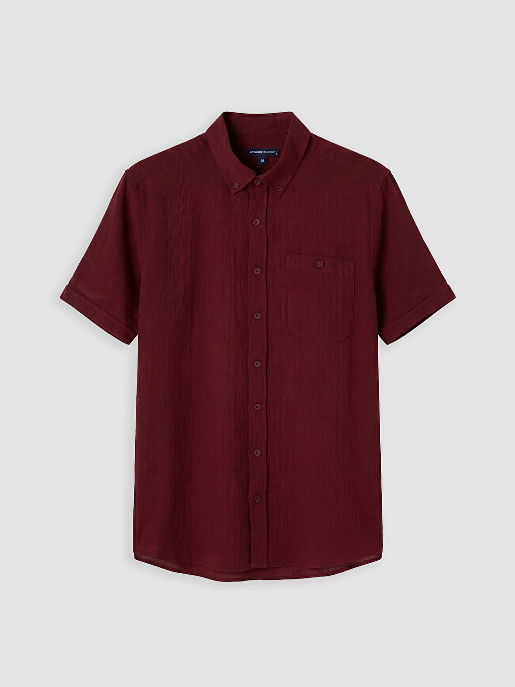 Bordo Regular Fit Poplin Erkek Gömlek