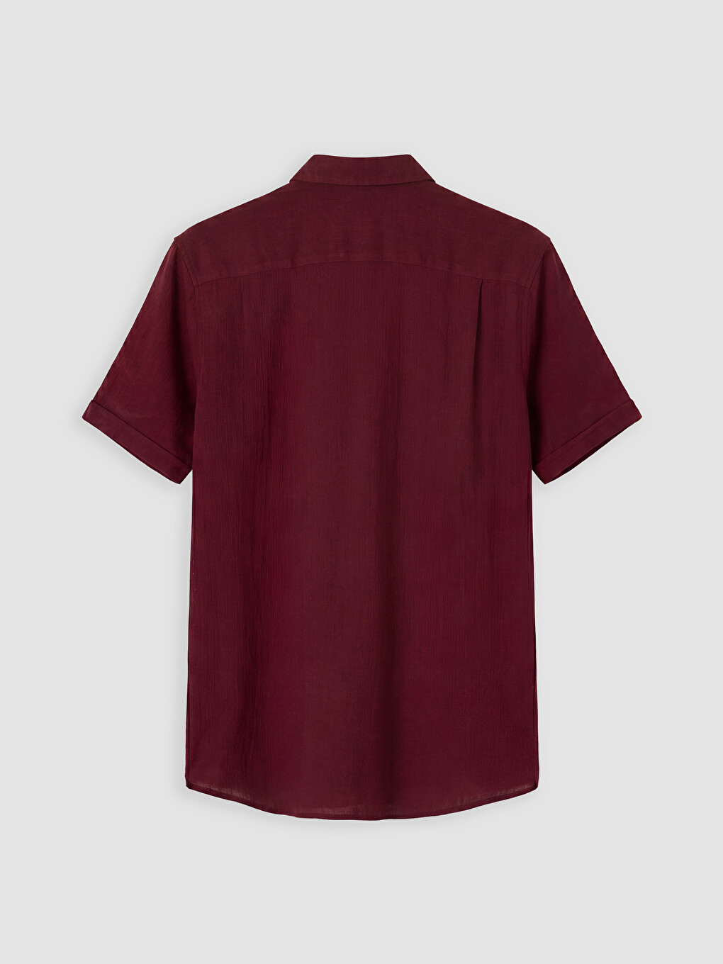 Bordo Regular Fit Poplin Erkek Gömlek-1