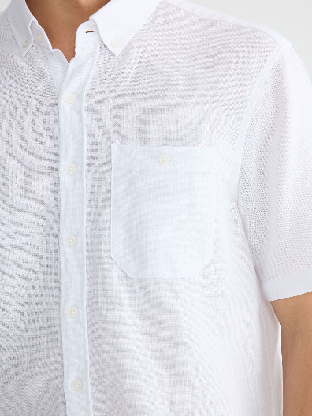 Beyaz Regular Fit Poplin Erkek Gömlek-2